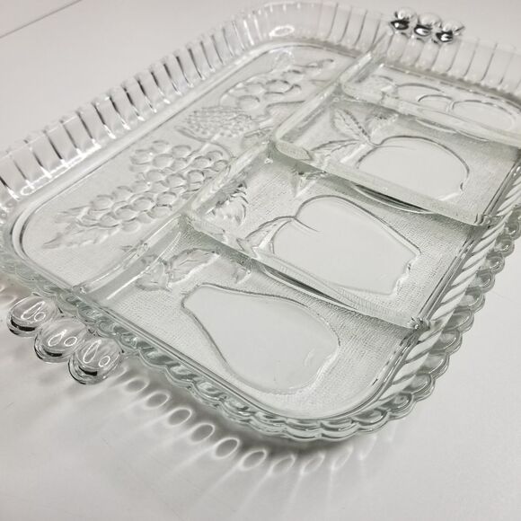 INDIANA Glass Crystal Collection 5 Part Relish Serving Tray - Picture 3 of 8